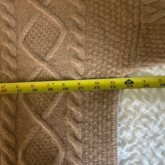 Sunday Best Cable Knit Sweater | Aritzia Merino Wool Blend | Neutral M - Picture 10 of 13